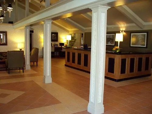 Historic Festival Inn hotel lobby — archival hospitality image, not a casino photograph