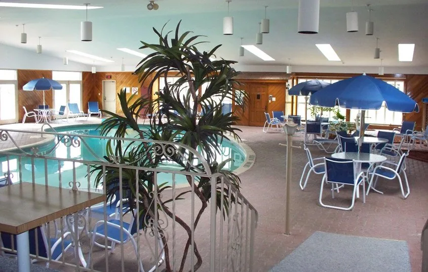 Historic indoor pool photograph from the Festival Inn Stratford archive